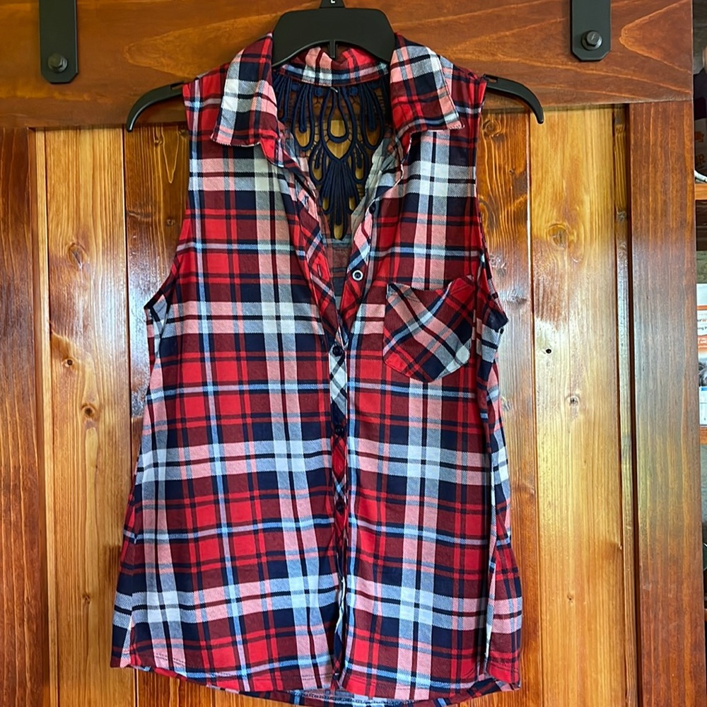 Plaid button up shirt